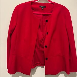 Women's Red Suit Jacket and Skirt